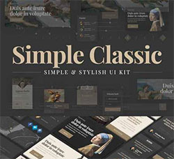 UI设计－简洁古典的程序界面(12个PSD)：Simple Classic UI Kit